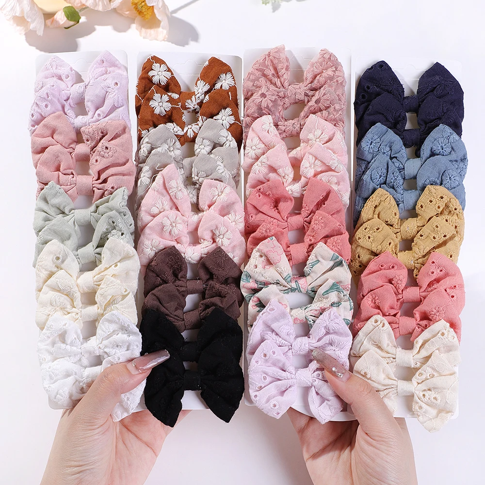 10Pcs/Set Fashion Bows Hairgri - Embroidery Love ulasan dan harga