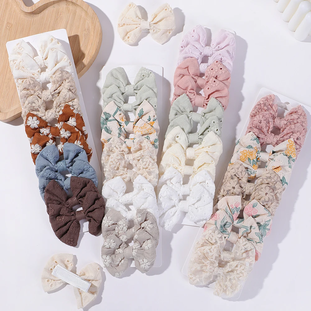 10Pcs/Set Fashion Bows Hairgri - Embroidery Love ulasan dan harga