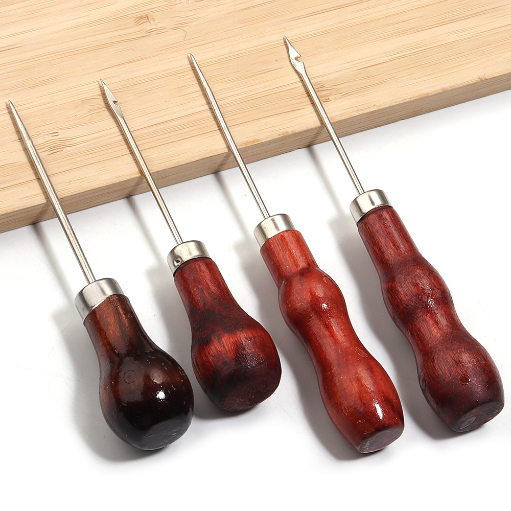 Wooden Handle Awls DIY Leather - Punch Needle Handle ulasan dan harga