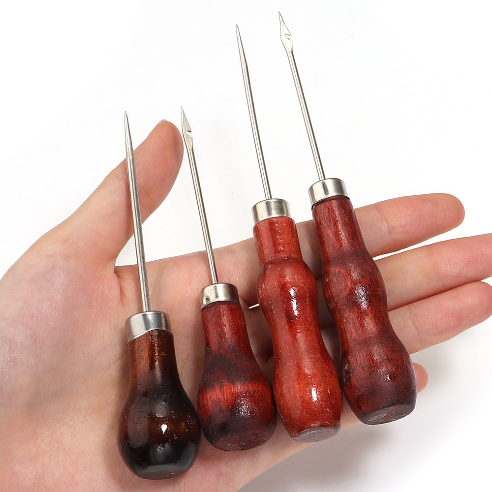 Wooden Handle Awls DIY Leather - Punch Needle Handle ulasan dan harga