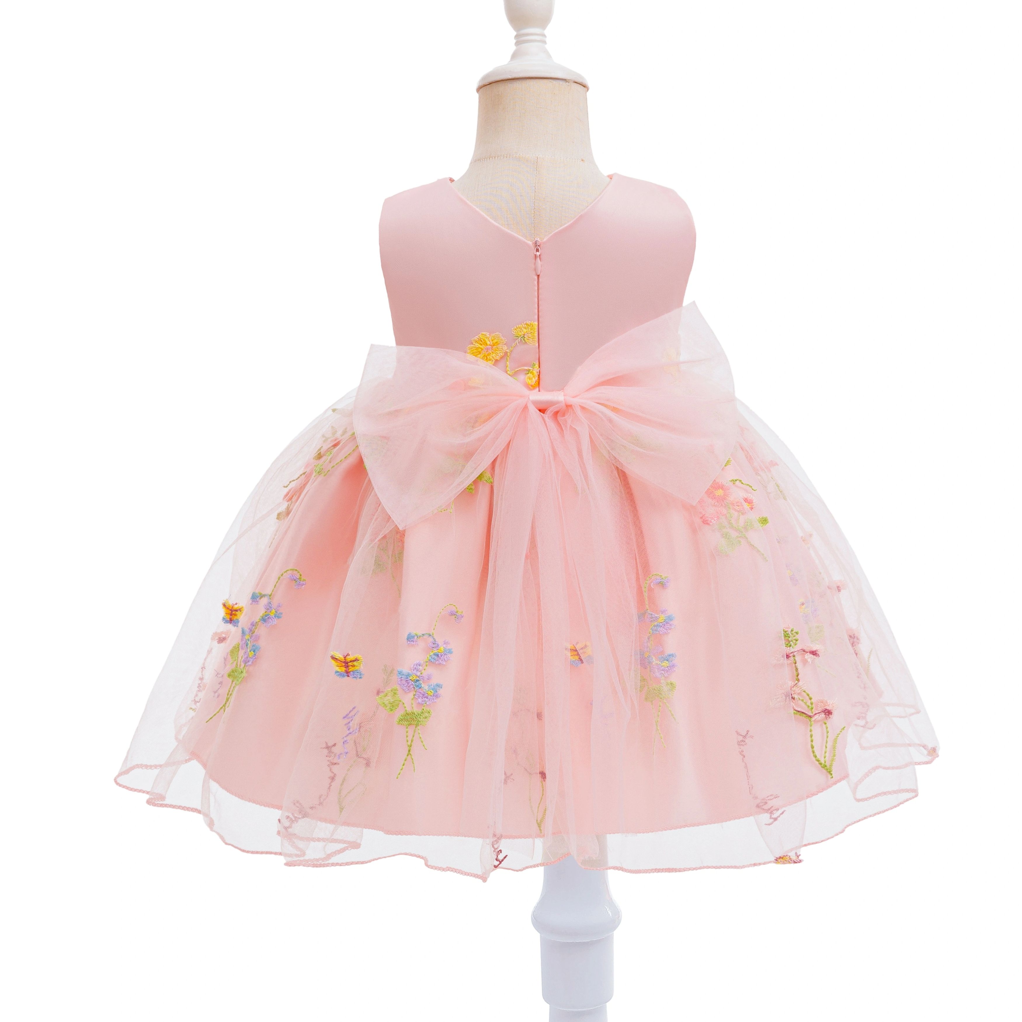 Baby Girls Party Dresses Embro - Embroidery Jersey ulasan dan harga