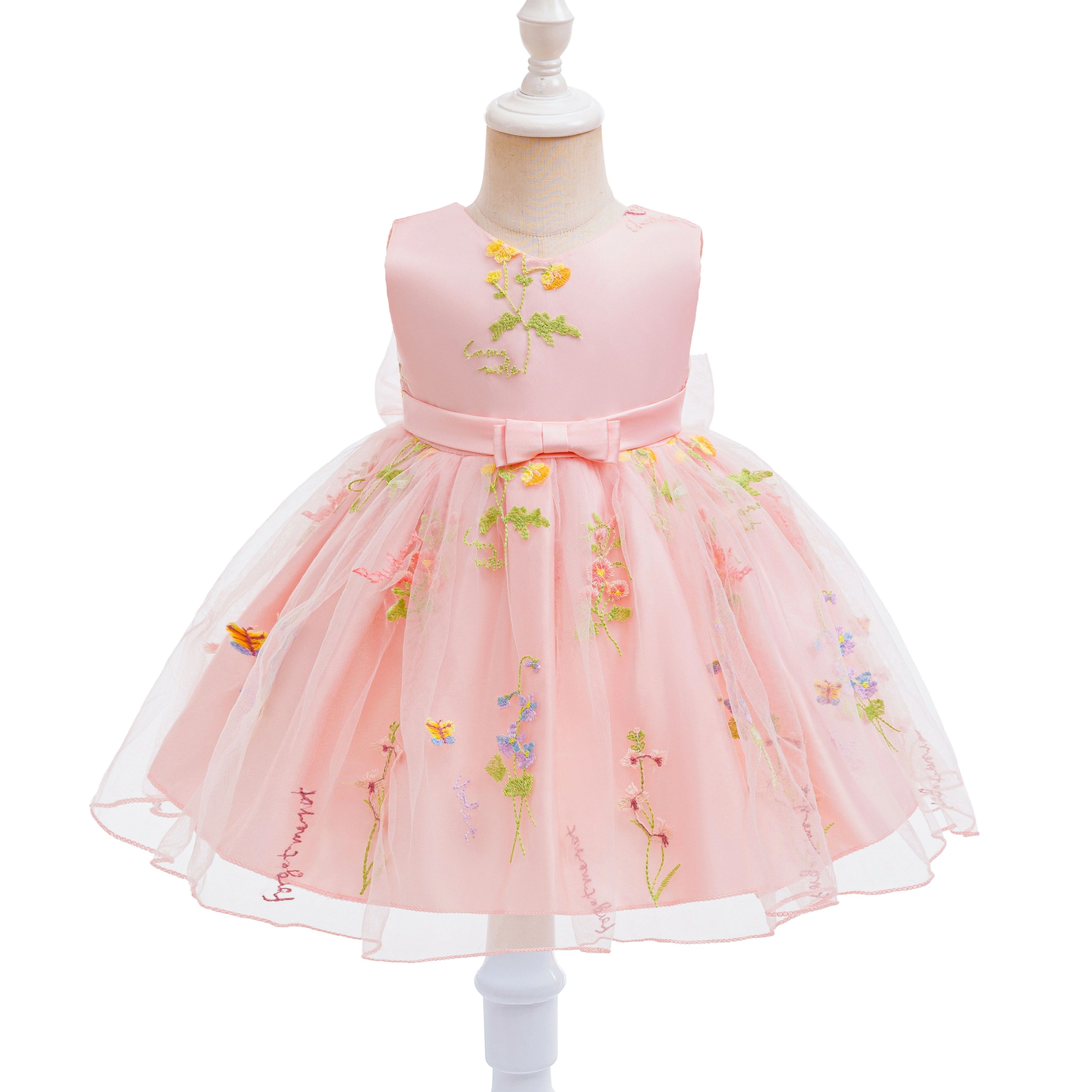 Baby Girls Party Dresses Embro - Embroidery Jersey ulasan dan harga