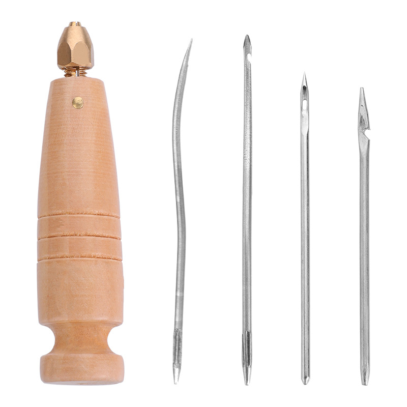 1set Leather Sewing Awl Set Re - Punch Needle Handle ulasan dan harga