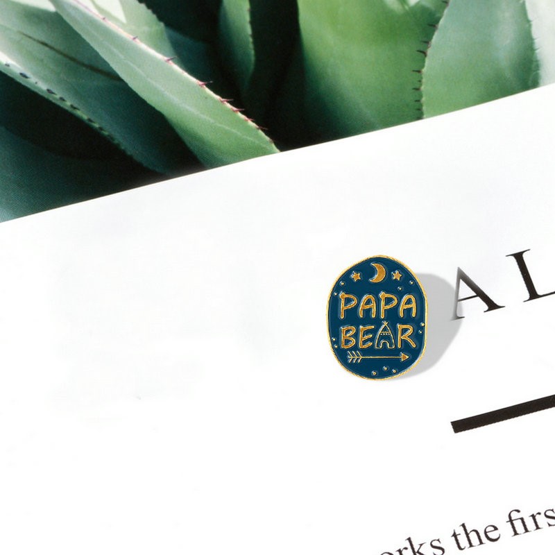 Mama Papa Bear Enamel Pins Cus - Embroidery Love ulasan dan harga