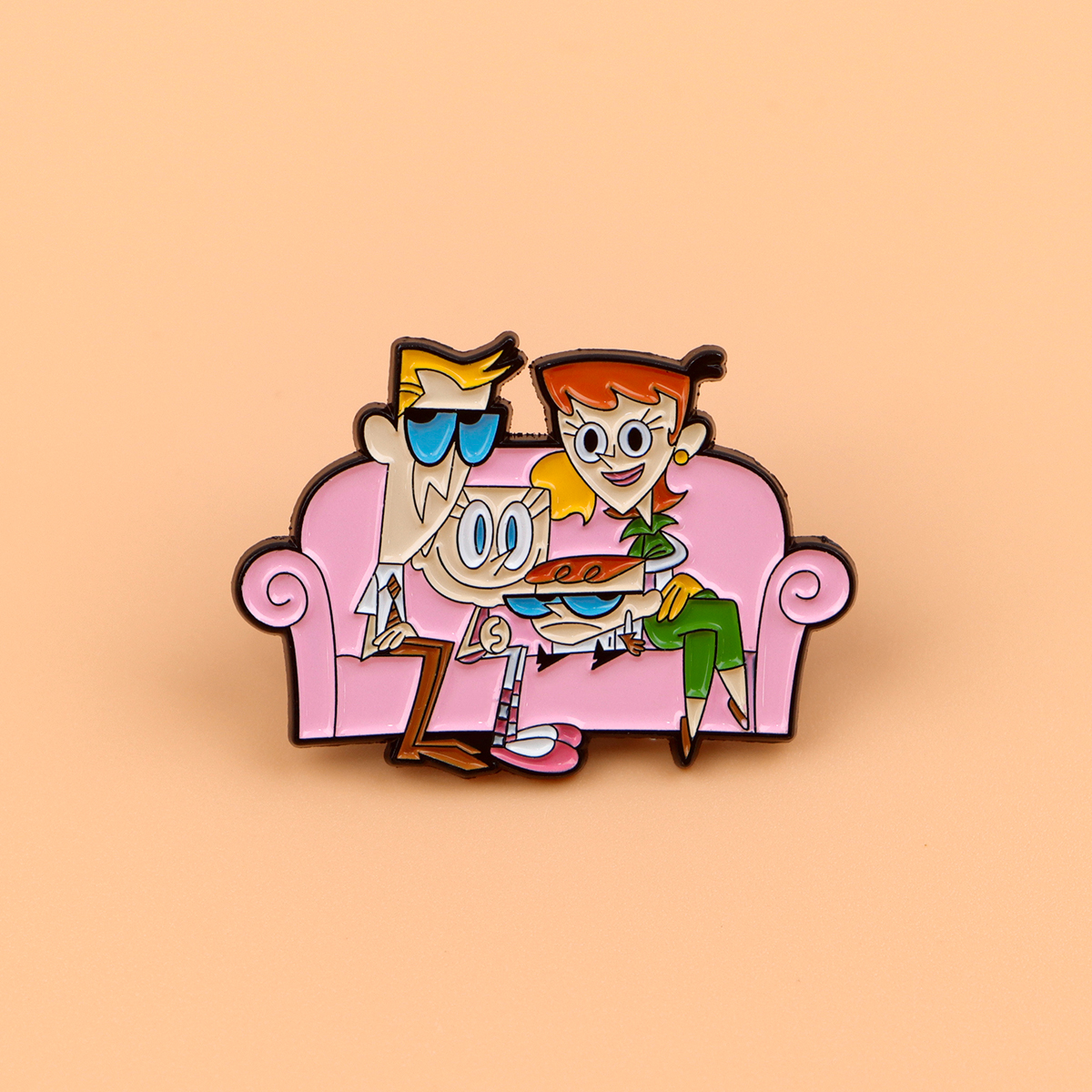 Cartoon Family Enamel Pin Badg - Embroidery Illustration ulasan dan harga