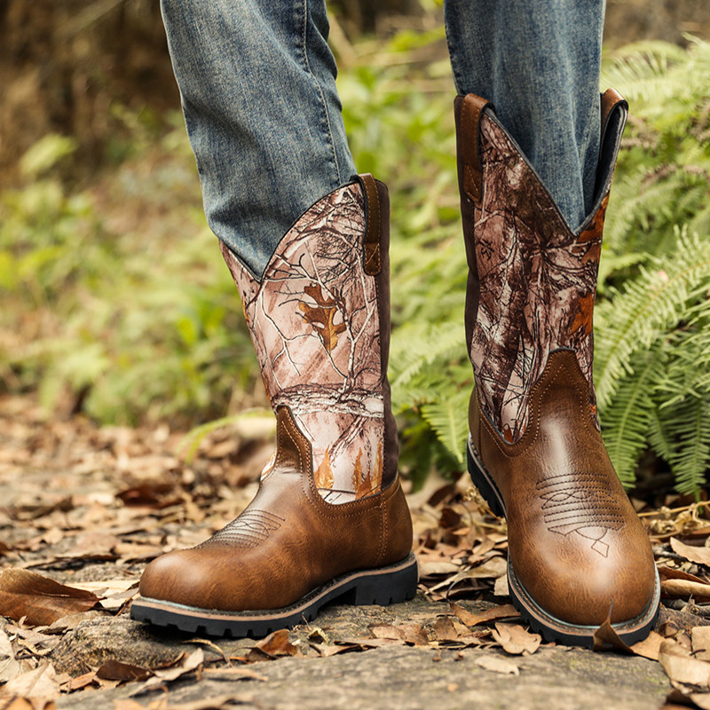 Men's Boots Classic Handmade E - Embroidery Fabric ulasan dan harga