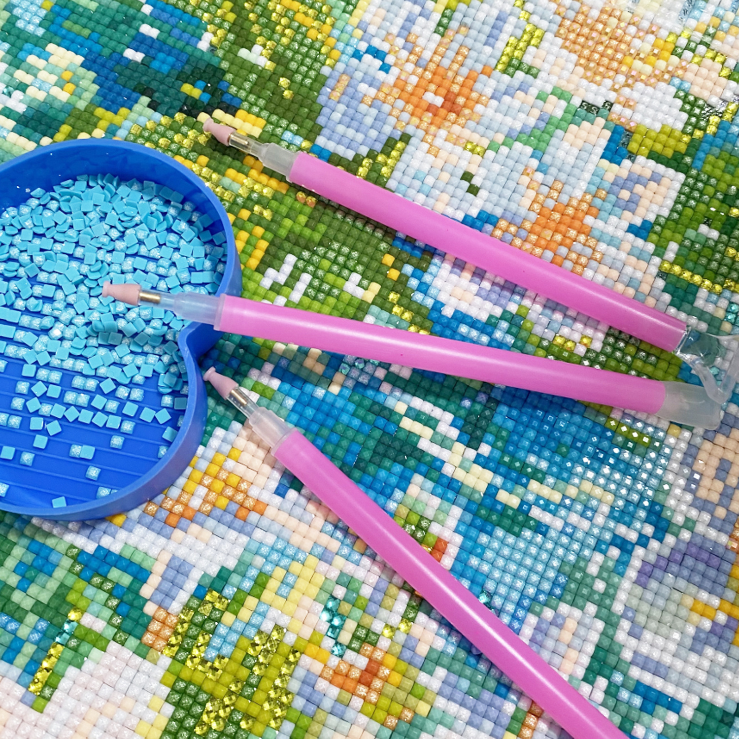 10 Silicone Tips & 3 Pens Diam - Embroidery Kit Starter ulasan dan harga
