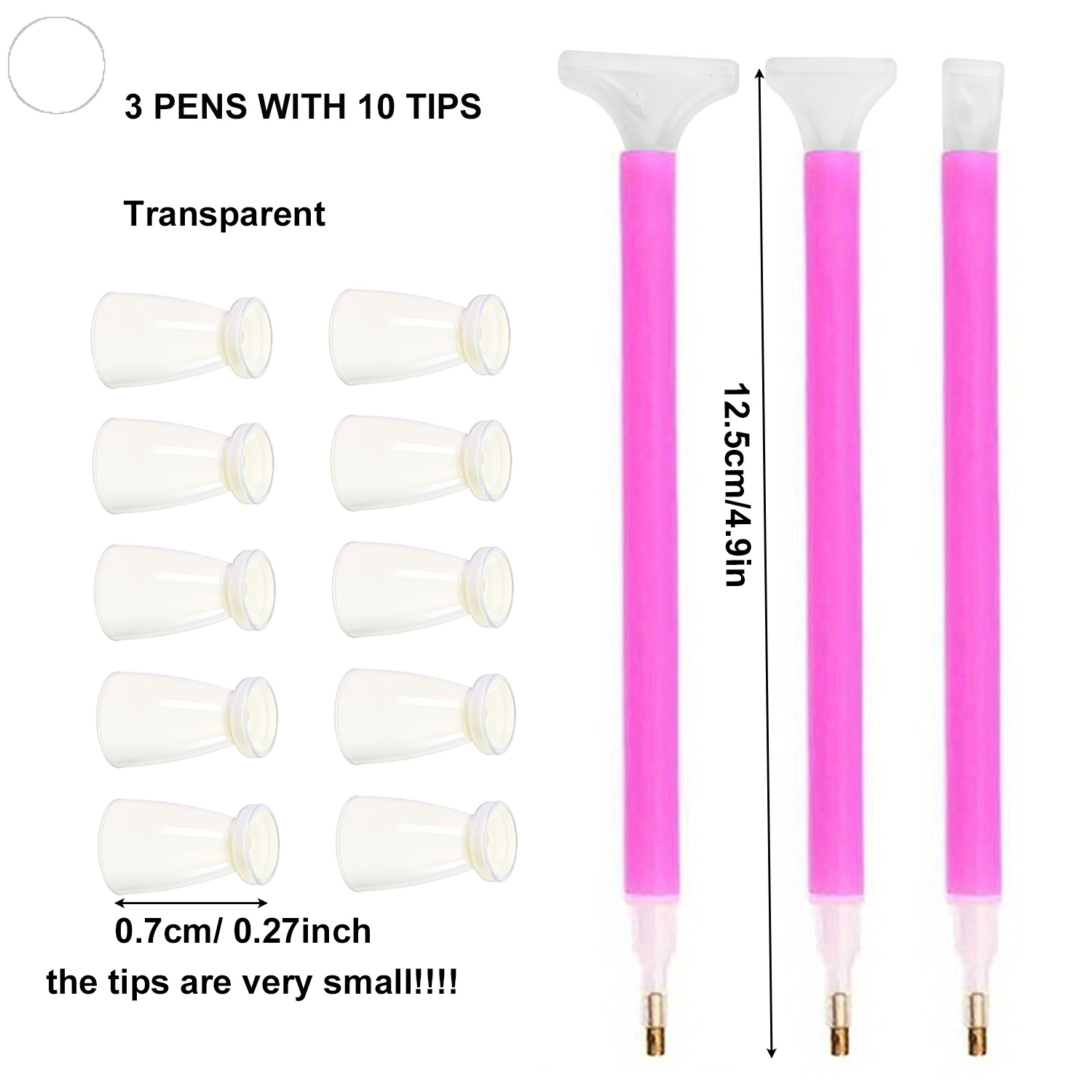 10 Silicone Tips & 3 Pens Diam - Embroidery Kit Starter ulasan dan harga