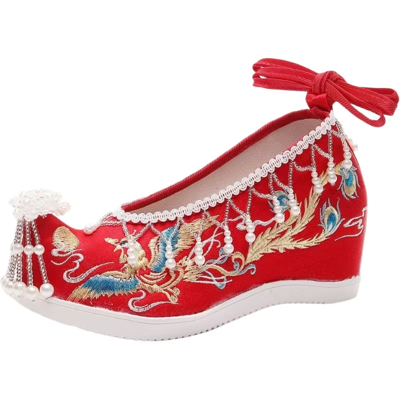 Women New Red Embroidered Wedd - Embroidery Beads ulasan dan harga