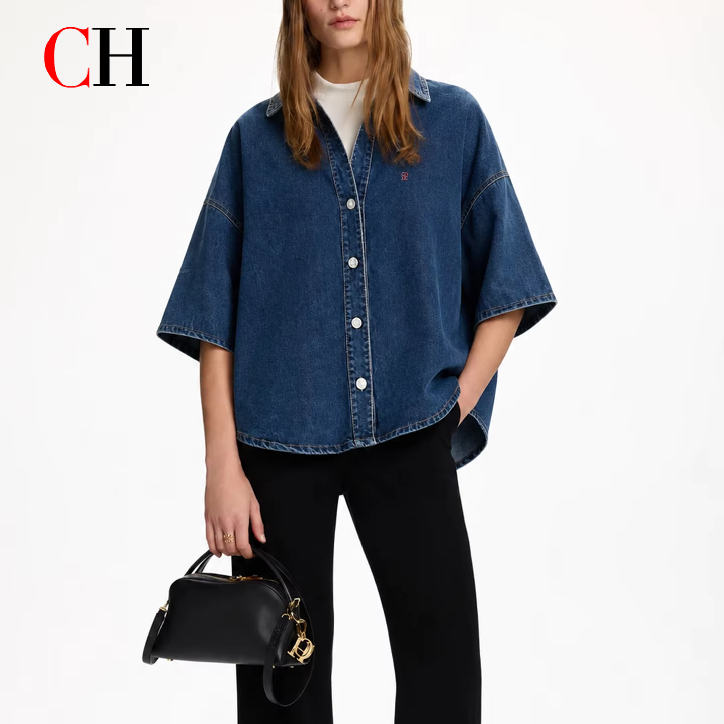 CH Letter Embroidered Solid Co - Embroidery Letter ulasan dan harga