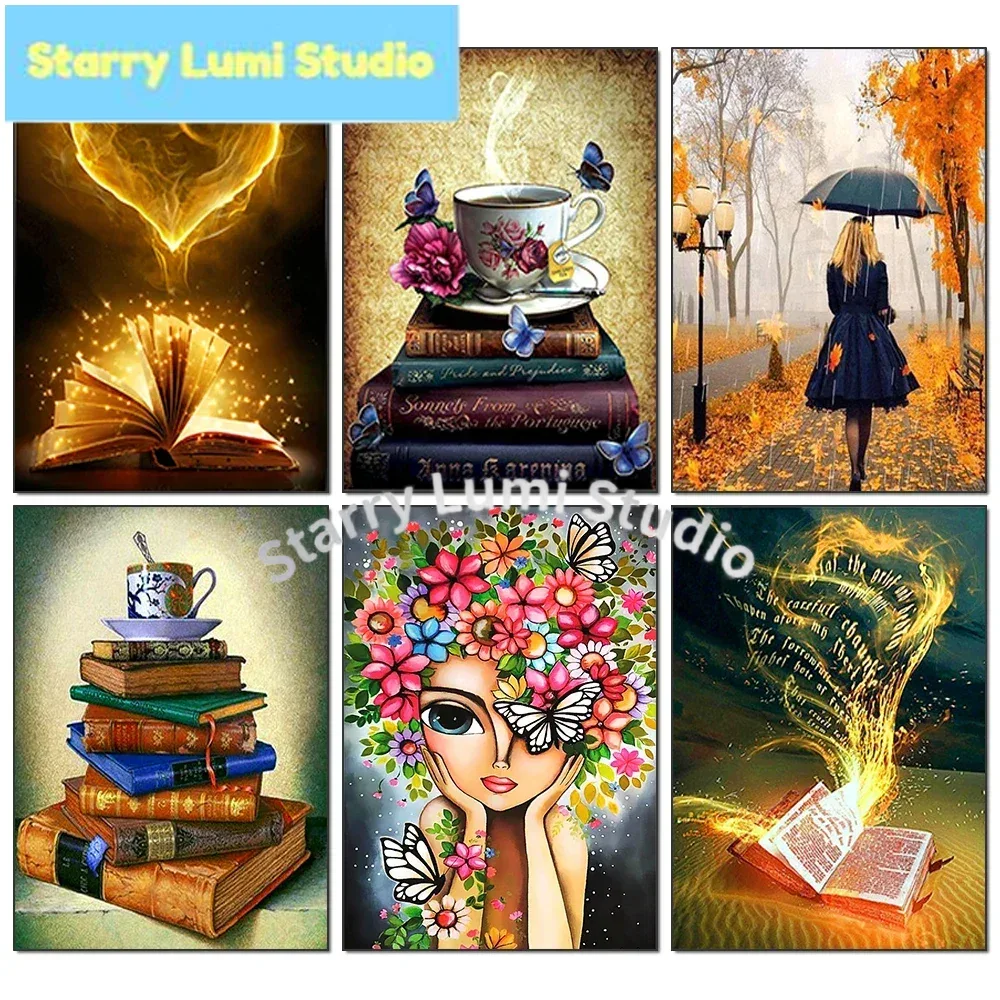 5D Diamond Painting Book Coffe - Embroidery Wall Art ulasan dan harga