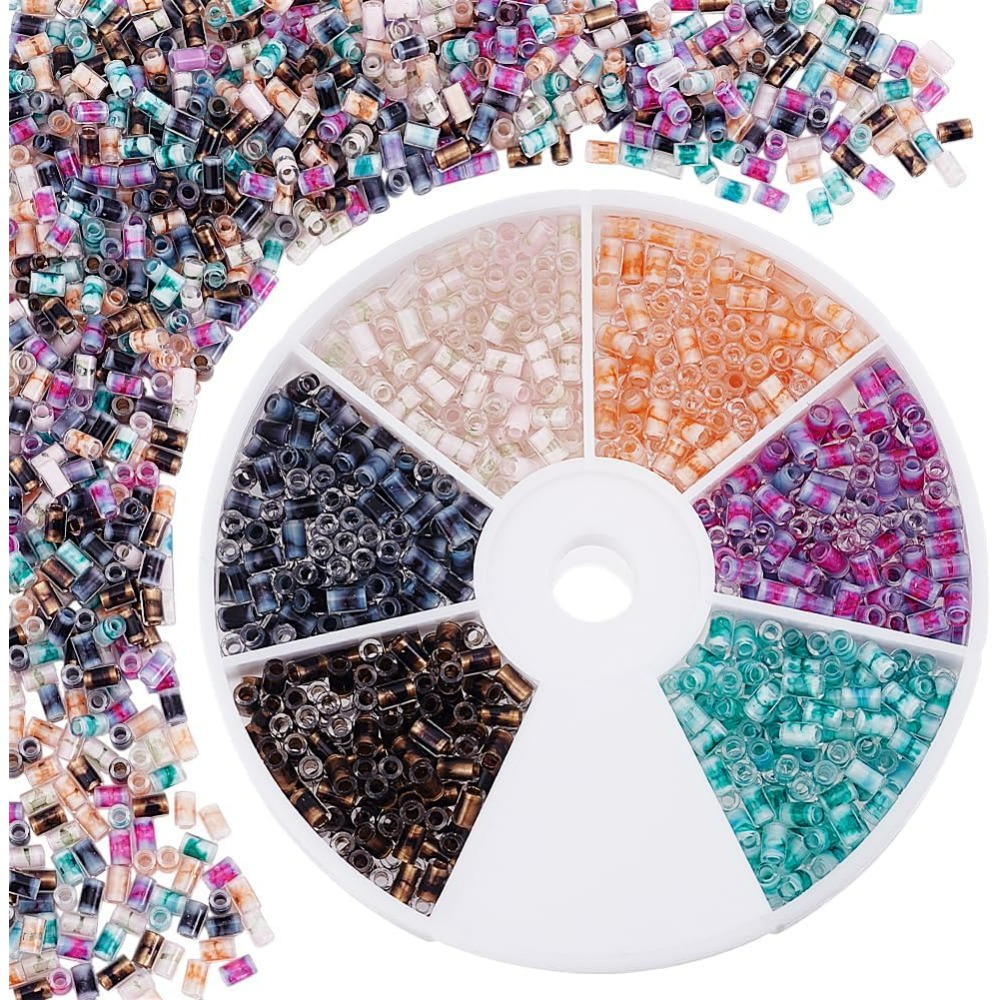 720pcs 6 Colors Tube Beads 24g - Embroidery Beads ulasan dan harga