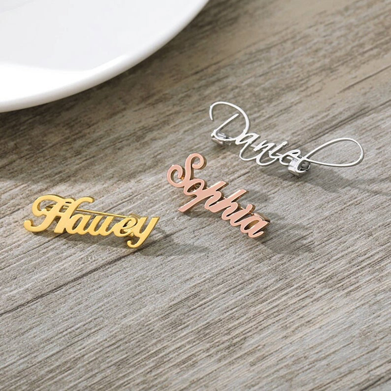 New Custom Name Brooch Letters - Embroidery Name ulasan dan harga