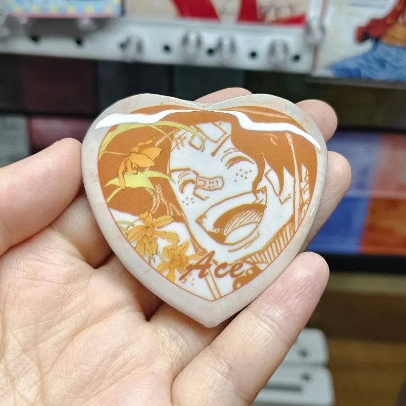 One Piece Luffy Ace Love Badge - Embroidery Love ulasan dan harga