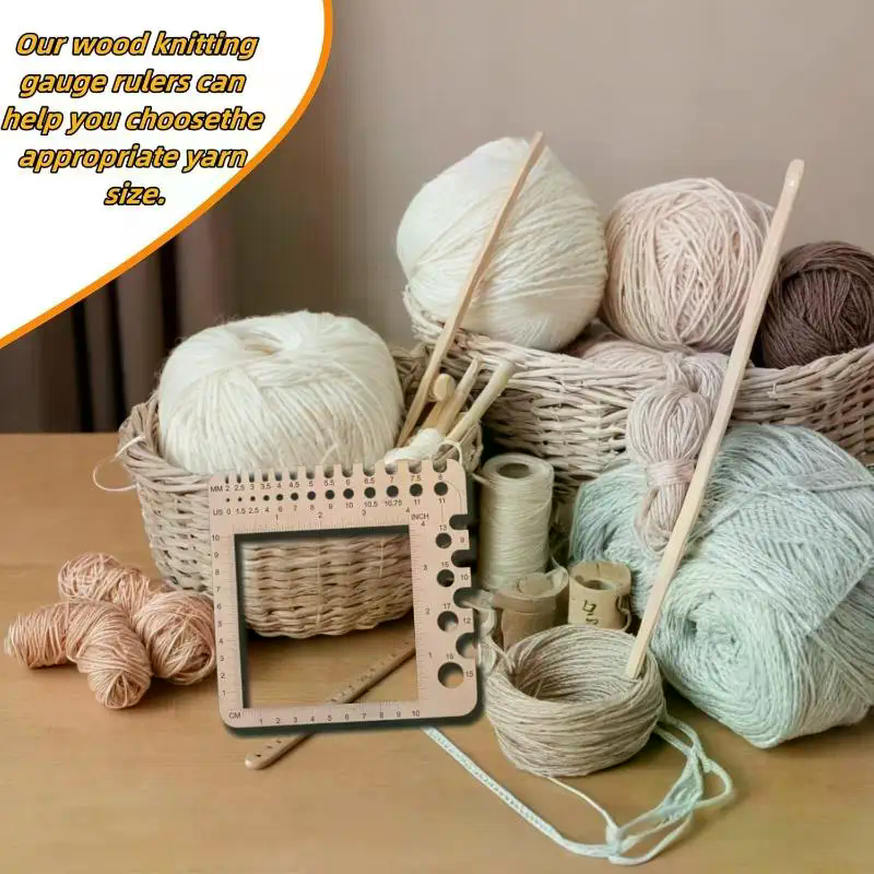 Wood Knitting Needle Gauge Squ - Embroidery Floss ulasan dan harga