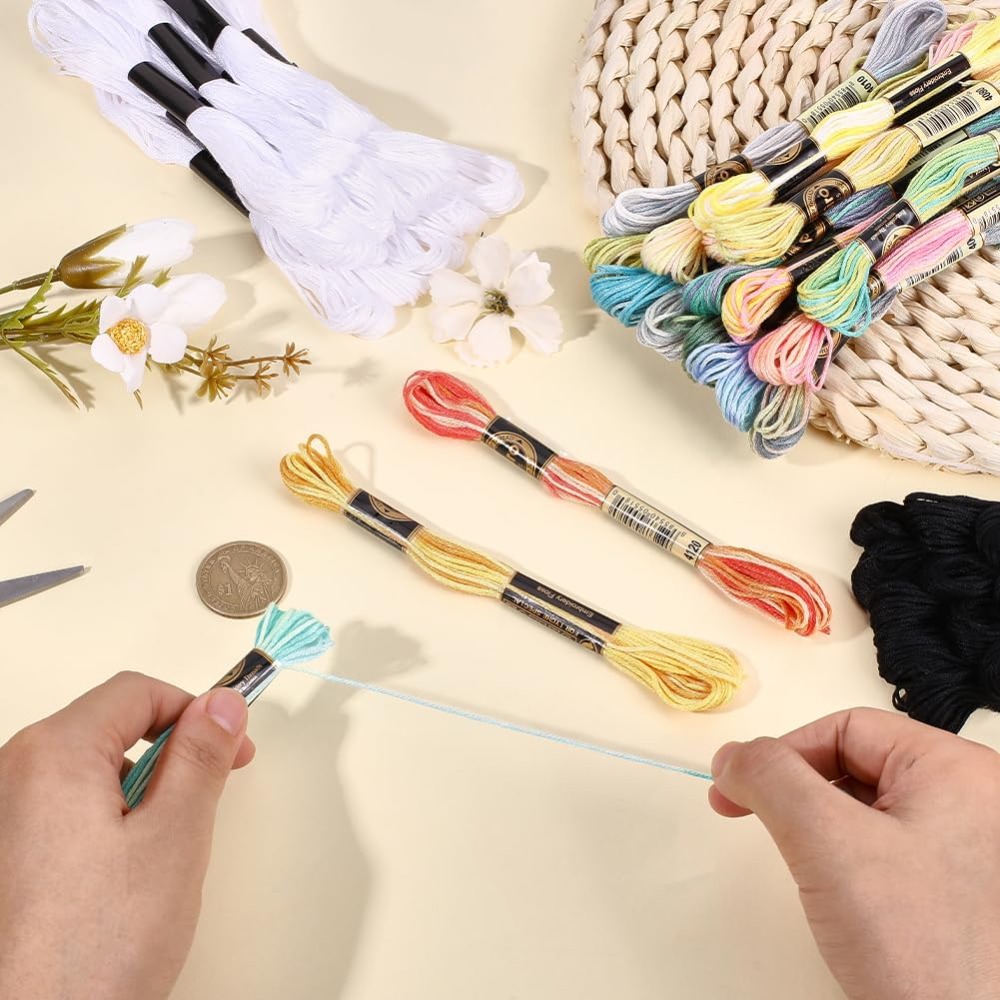 42 Skeins Polyester Embroidery - Embroidery Floss ulasan dan harga