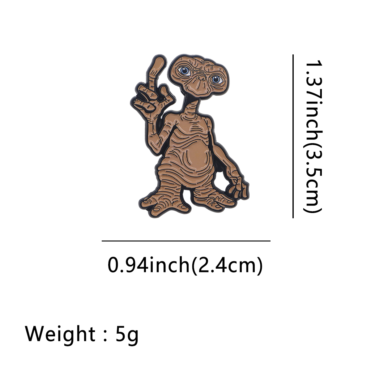 Vintage Funny Alien Enamel Car - Embroidery Illustration ulasan dan harga