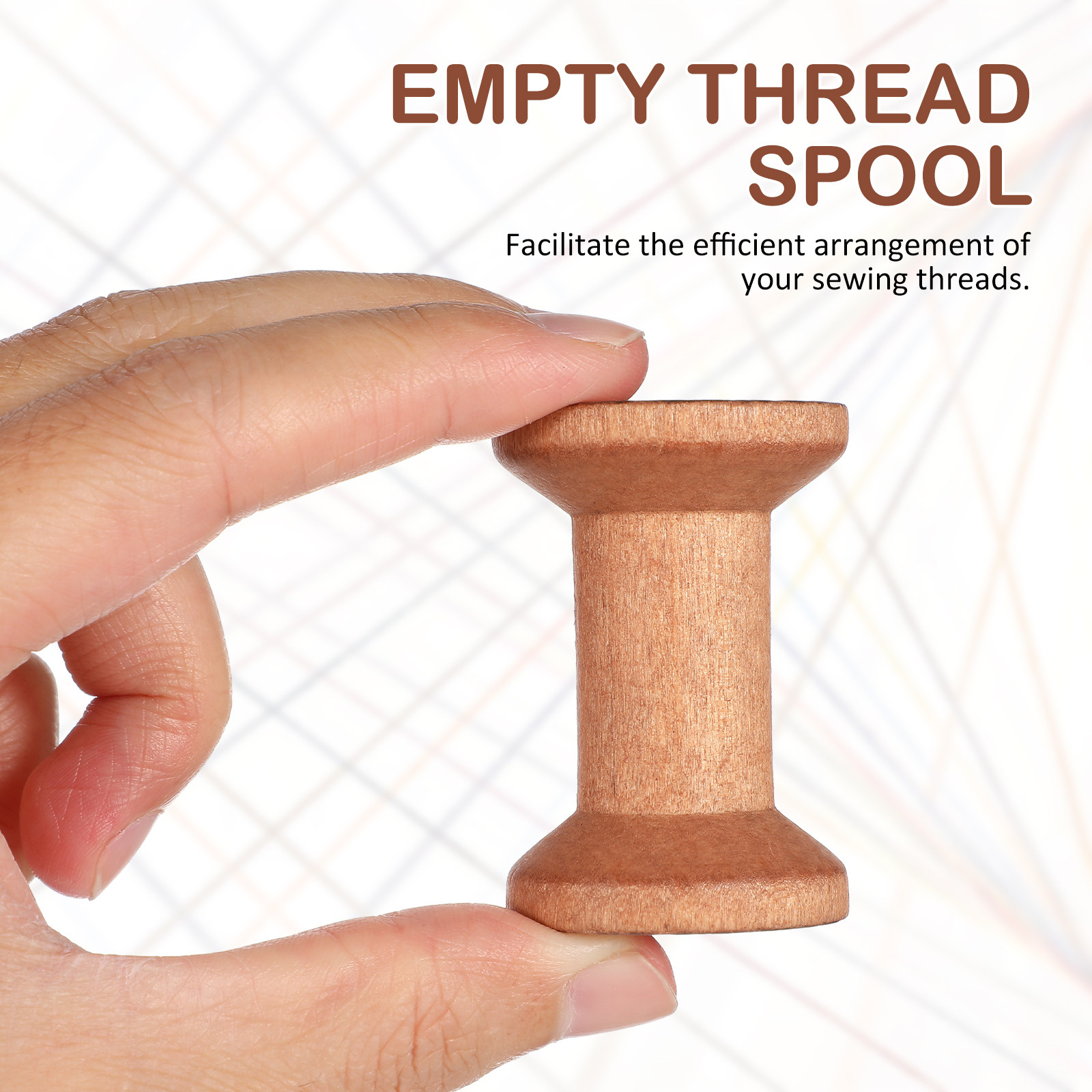 20Pcs Empty Wood Spools Thread - Embroidery Charm ulasan dan harga