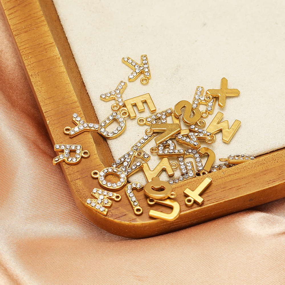 5pcs Stainless Steel Gold Rhin - Embroidery Charm ulasan dan harga