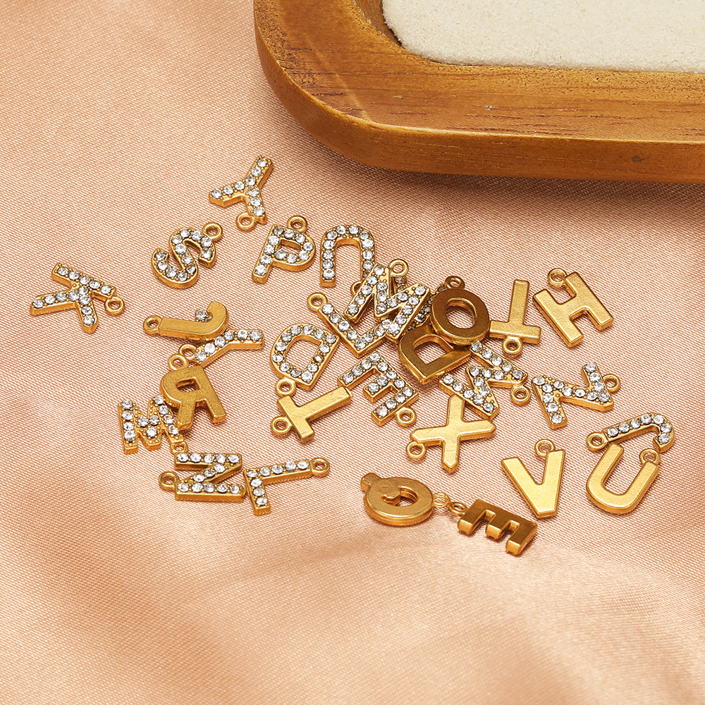 5pcs Stainless Steel Gold Rhin - Embroidery Charm ulasan dan harga