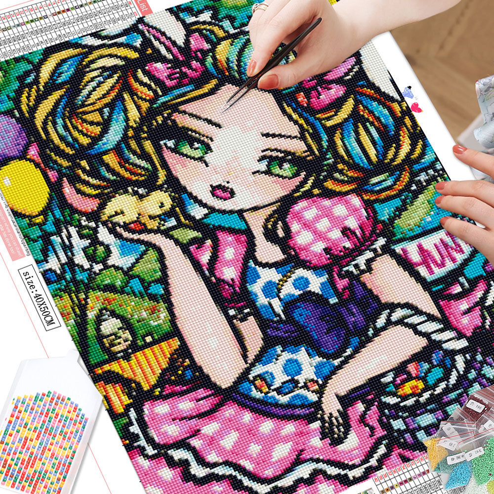 Frameless, 5D Portrait Diamond - Embroidery Wall Art ulasan dan harga